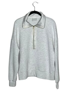 VARLEY Ivory Marl Keller Half Zip Pullover